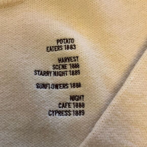 Van Gogh Pullover Sweater, M. Embroidered and Patch Art - Picture 13 of 16